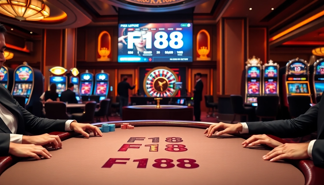 Experience high-stakes excitement at F168's premier casino table and vibrant slot machines.