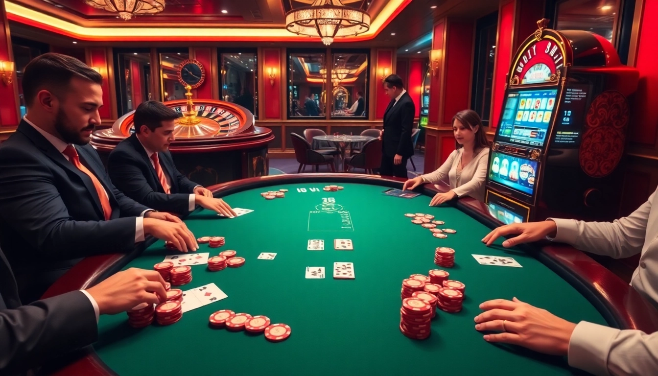 Engaging players at 888VI's casino table with vibrant poker chips and cards.