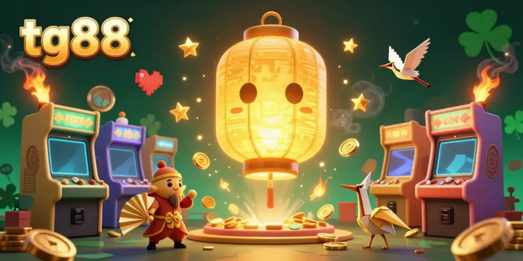 Engage in thrilling gameplay at tg88's vibrant online casino featuring an energetic scene.