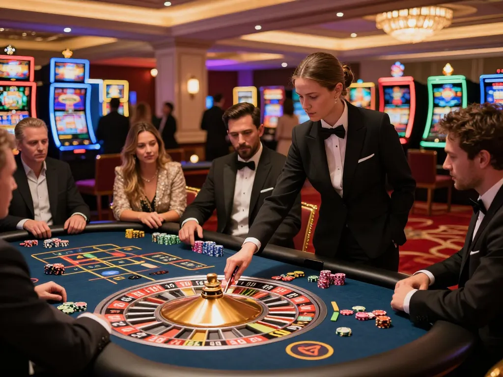 Experience the thrill of roulette at hm888, with vibrant gameplay and elegant decor creating an exciting casino atmosphere.