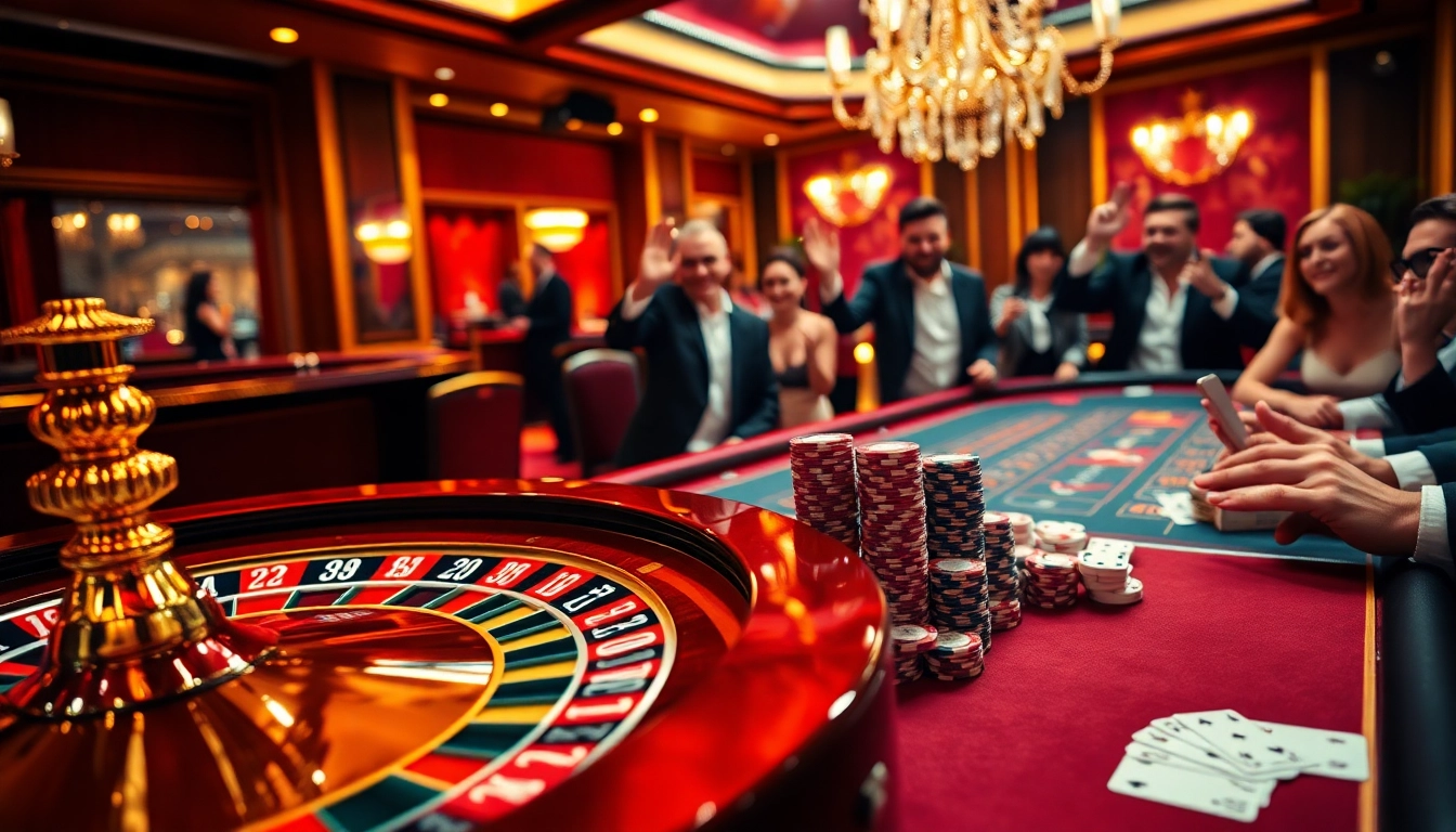 Experience the thrill of XX88 with poker chips and a spinning roulette wheel in a luxurious casino.