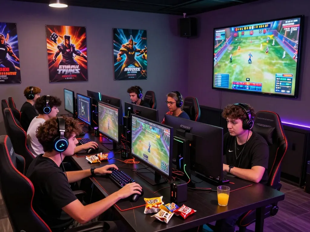 Exciting gaming environment at hitclub with players engaged in online gaming
