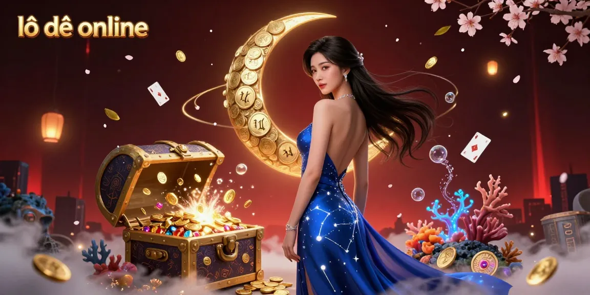 Experience the excitement of lô đề online with vibrant 3D visuals showcasing a cosmic theme and treasure elements.