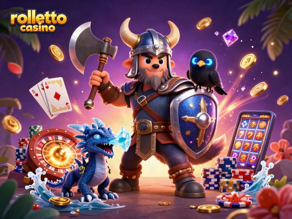 Experience the excitement with rolletto casino as Viking warriors and dragons dive into gaming action.