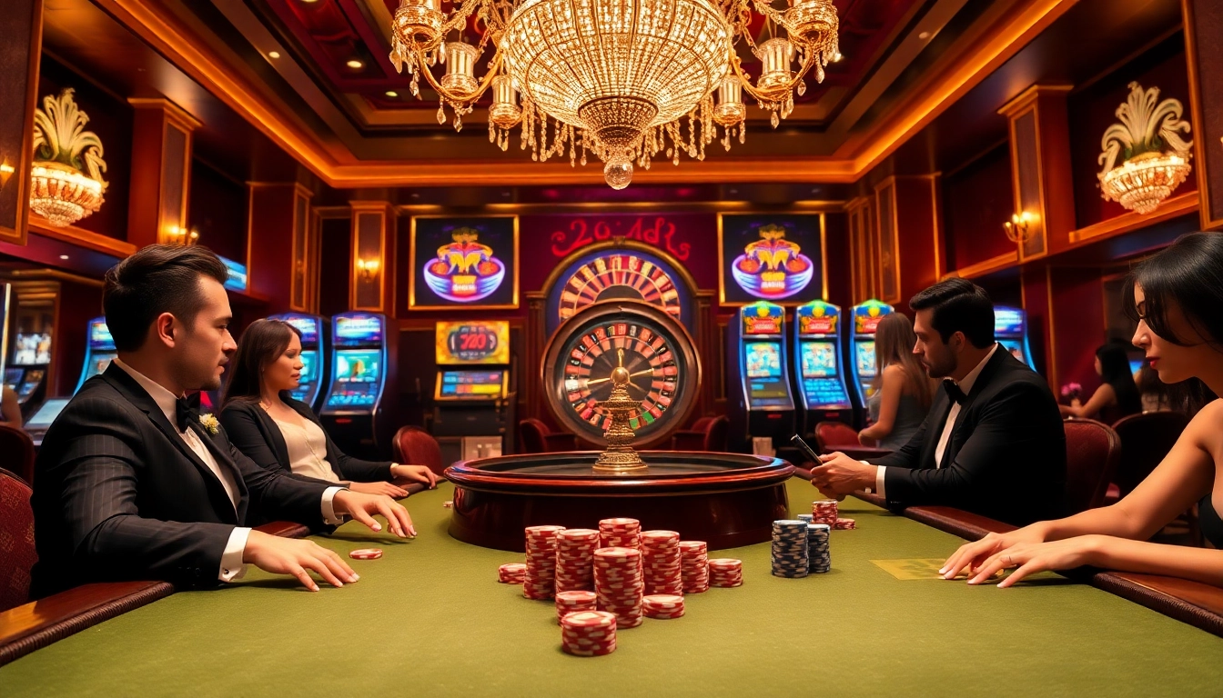 Experience high-stakes poker at https://fly88.ae.org/ featuring colorful chips and a roulette wheel.