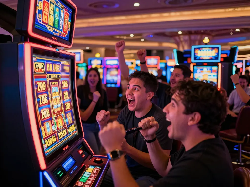 Player celebrating a big win on the Go 88 slot machine, vibrant casino atmosphere