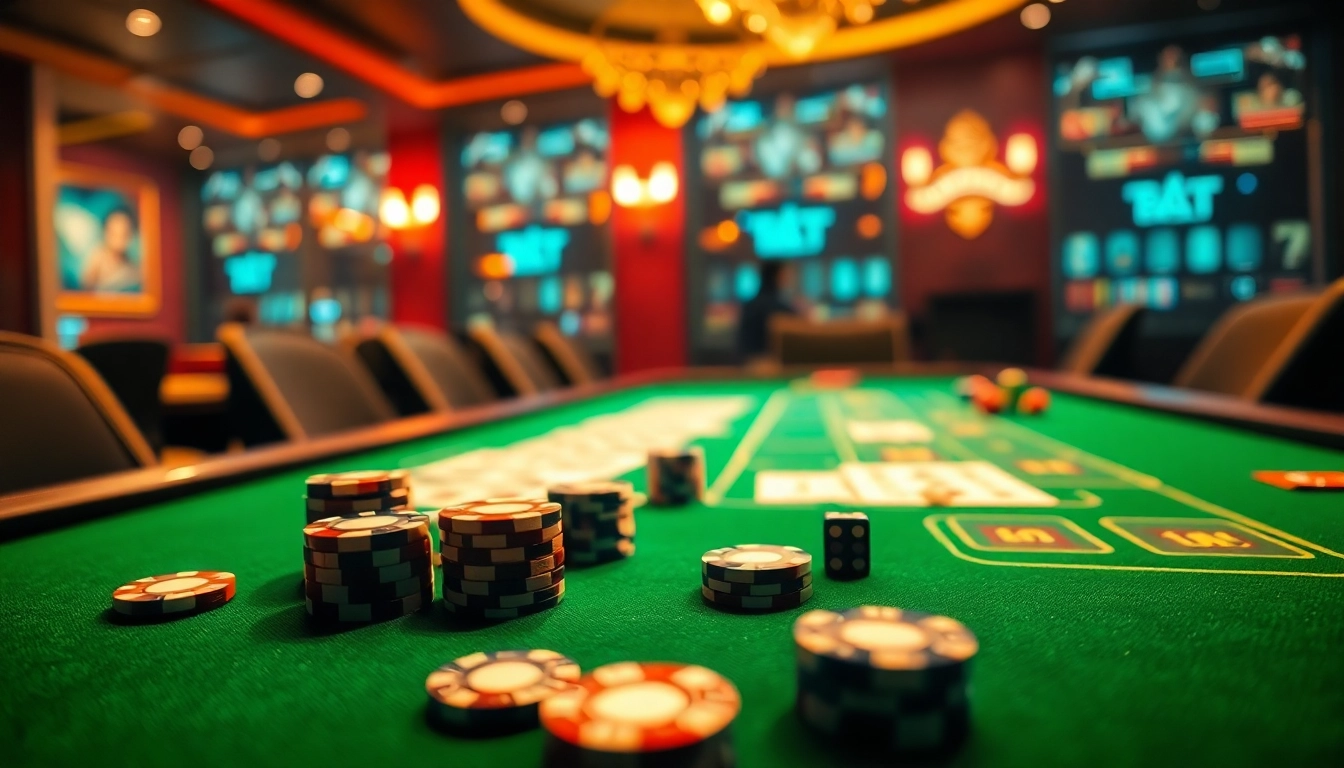 Experience thrilling games at https://fabet3.com/ with vibrant casino visuals showcasing excitement and professional gameplay.