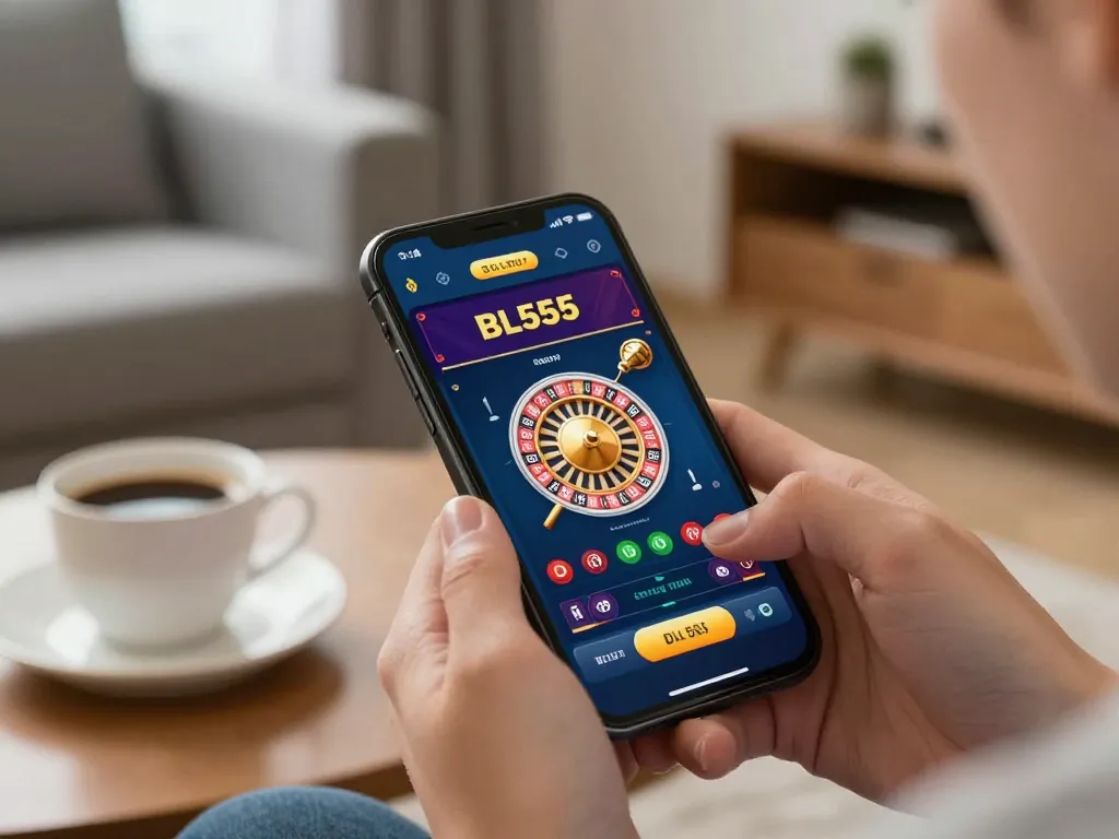 Engaging in exciting gameplay on the BL555 app, showcasing a dynamic gambling experience