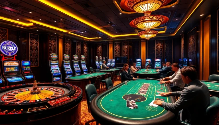 Experience thrilling gameplay at https://rr88a.us.com/ featuring vibrant casino tables and engaged players.