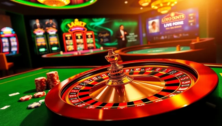 Action-packed online gambling scene at loto188.gb.net featuring vibrant casino tables and immersive gaming.