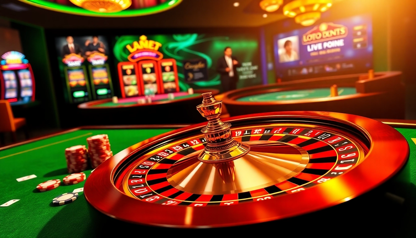 Action-packed online gambling scene at loto188.gb.net featuring vibrant casino tables and immersive gaming.